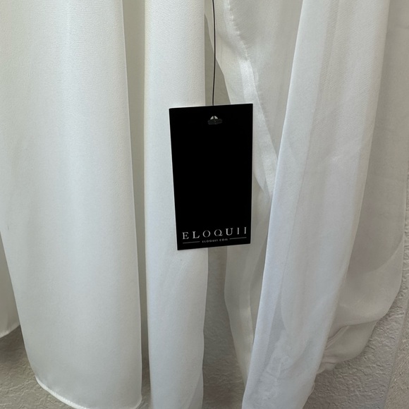 ELOQUII White Sheer Button down - Picture 2 of 3